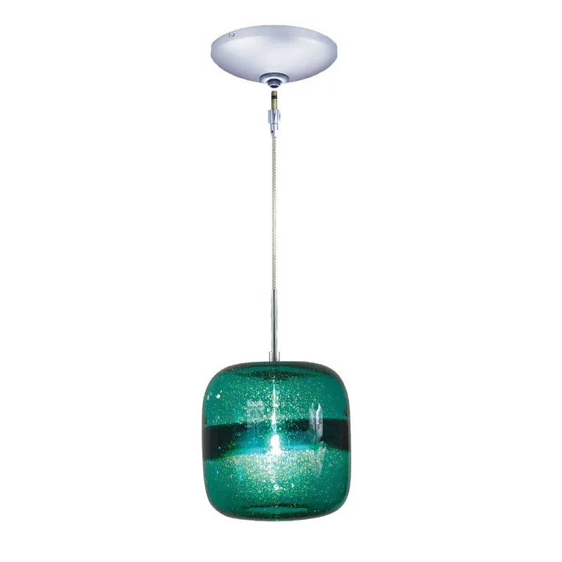 Envisage VI 1 Light 8 inch Chrome Mini Pendant Ceiling Light in Envisage Teal