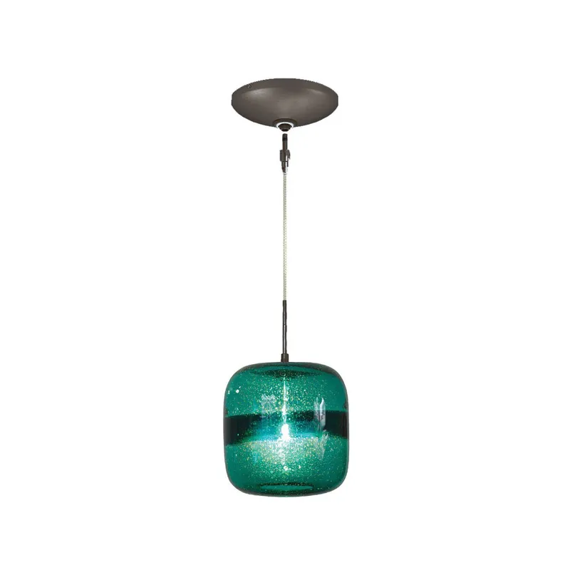 Envisage VI 1 Light 8 inch Bronze Mini Pendant Ceiling Light in Envisage Teal
