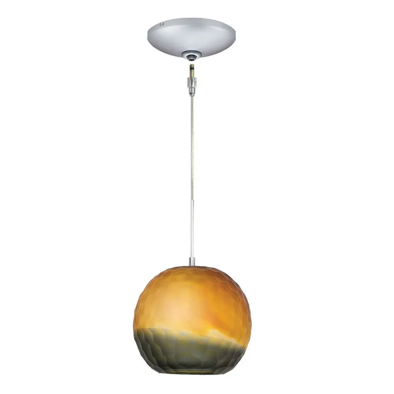 Envisage VI 1 Light 8 inch Satin Nickel Mini Pendant Ceiling Light in Chiseled Bronze Smoke