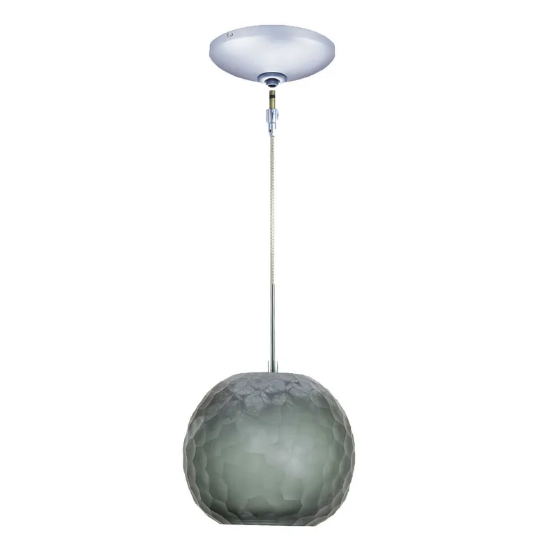 Envisage VI 1 Light 8 inch Chrome Mini Pendant Ceiling Light in Chiseled Smoke