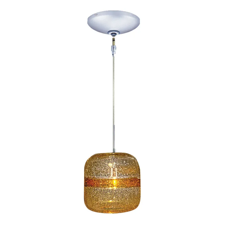 Envisage VI 1 Light 8 inch Chrome Mini Pendant Ceiling Light in Envisage Amber