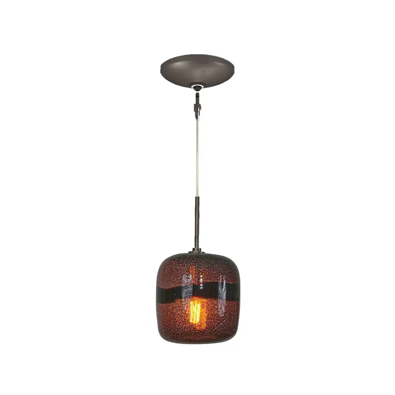 Envisage VI 1 Light 8 inch Bronze Mini Pendant Ceiling Light in Envisage Purple