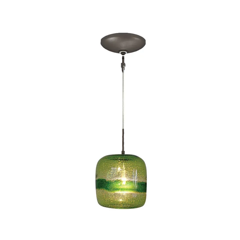 Envisage VI 1 Light 8 inch Bronze Mini Pendant Ceiling Light in Envisage Green