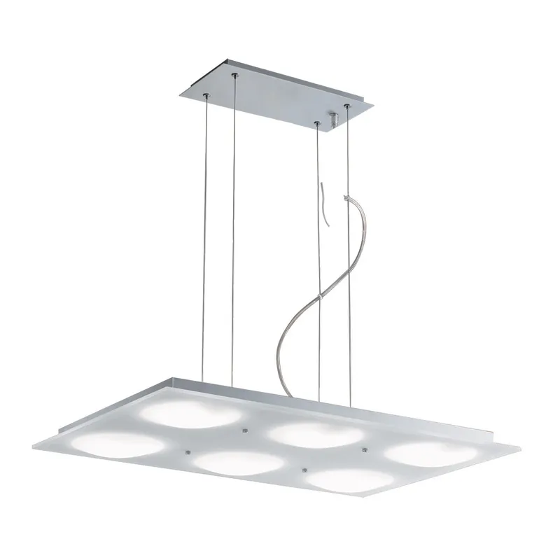 Signature 6 Light 16.5 inch Satin Aluminum Pendant Ceiling Light