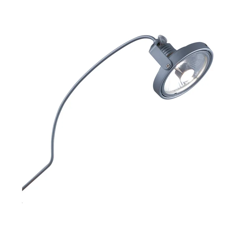 Series 155 75 watt 5.25 inch Satin Chrome Arclight Wall Light, Clamp Mount