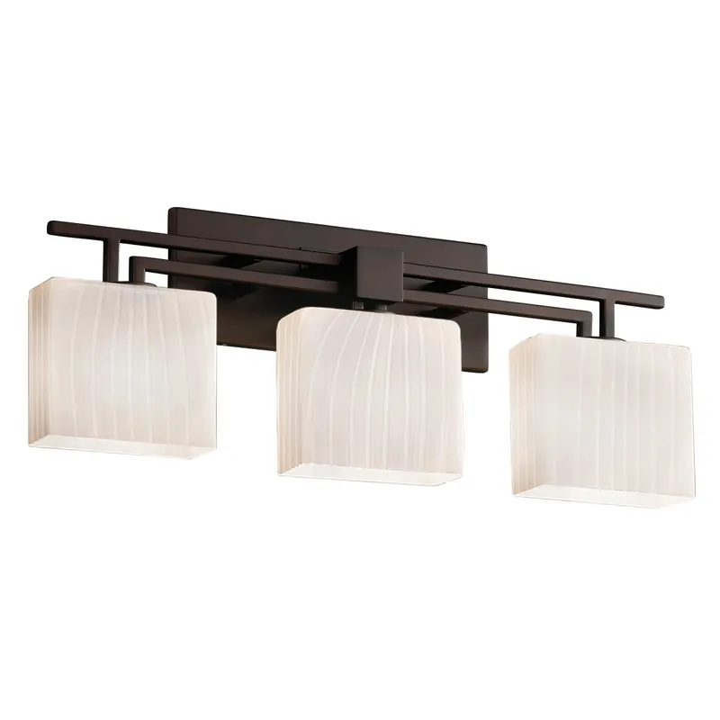 Fusion LED 26 inch Dark Bronze Vanity Light Wall Light in 2100 Lm LED, Rectangle, Ribbon Fusion