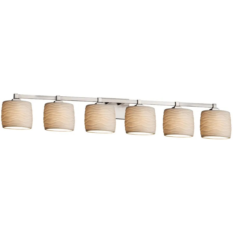 Limoges LED 51.5 inch Brushed Nickel Bath Bar Wall Light in 4200 Lm LED, Waves, Oval, Oval