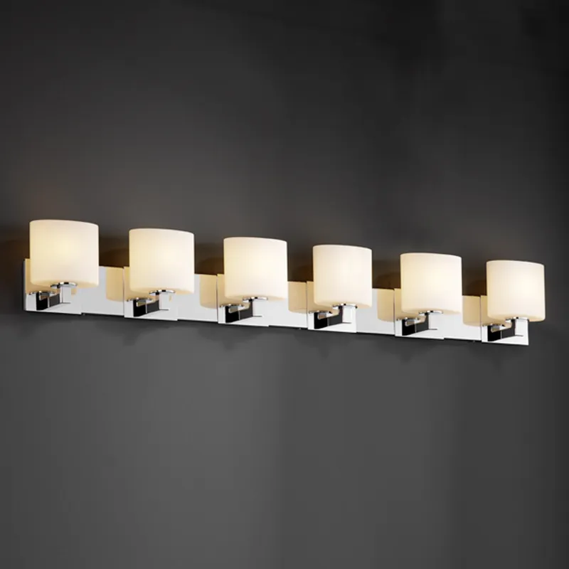 Fusion 6 Light 56.5 inch Polished Chrome Bath Bar Wall Light in Oval, Incandescent, Opal Fusion