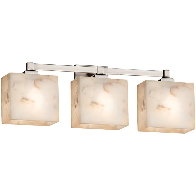 Alabaster Rocks LED 23.5 inch Brushed Nickel Bath Bar Wall Light in 2100 Lm LED, Rectangle, Rectangle