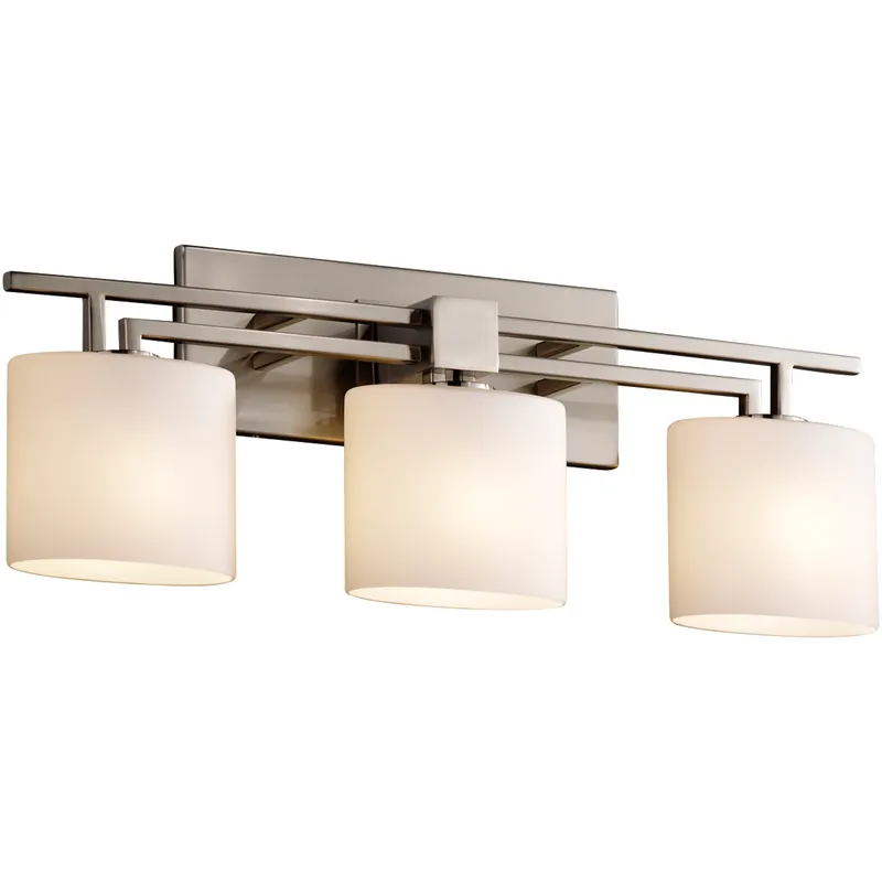 Fusion LED 26.5 inch Brushed Nickel Bath Bar Wall Light in 2100 Lm LED, Oval, Opal Fusion, Aero