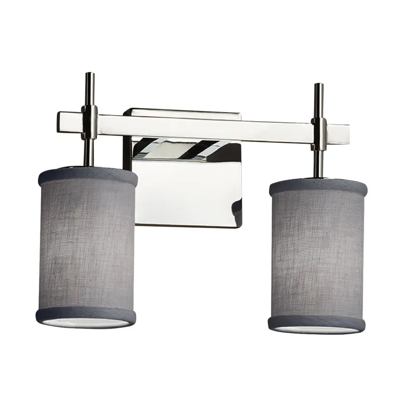Textile LED 13 inch Polished Chrome Bath Bar Wall Light