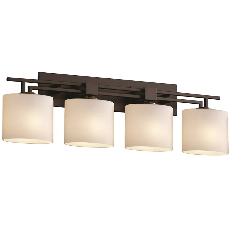Fusion LED 36.5 inch Dark Bronze Bath Bar Wall Light in 2800 Lm LED, Oval, Opal Fusion, Aero