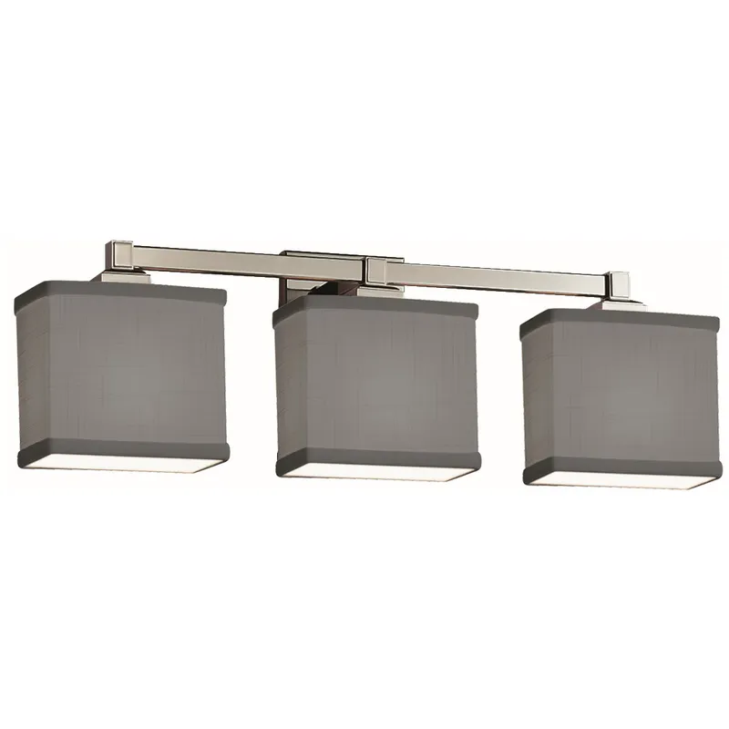 Textile 3 Light 24.5 inch Matte Black Vanity Light Wall Light in Cream, Oval, Incandescent