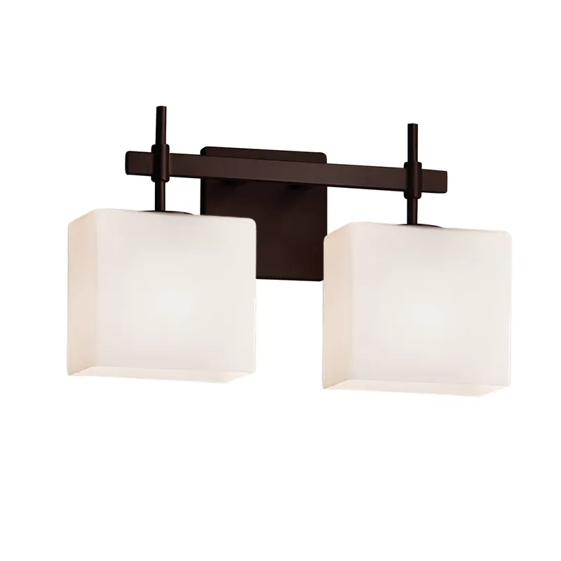 Fusion LED 14.5 inch Dark Bronze Vanity Light Wall Light in 1400 Lm LED, Rectangle, Opal Fusion