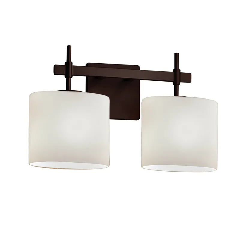 Fusion LED 15.5 inch Dark Bronze Vanity Light Wall Light in 1400 Lm LED, Oval, Opal Fusion