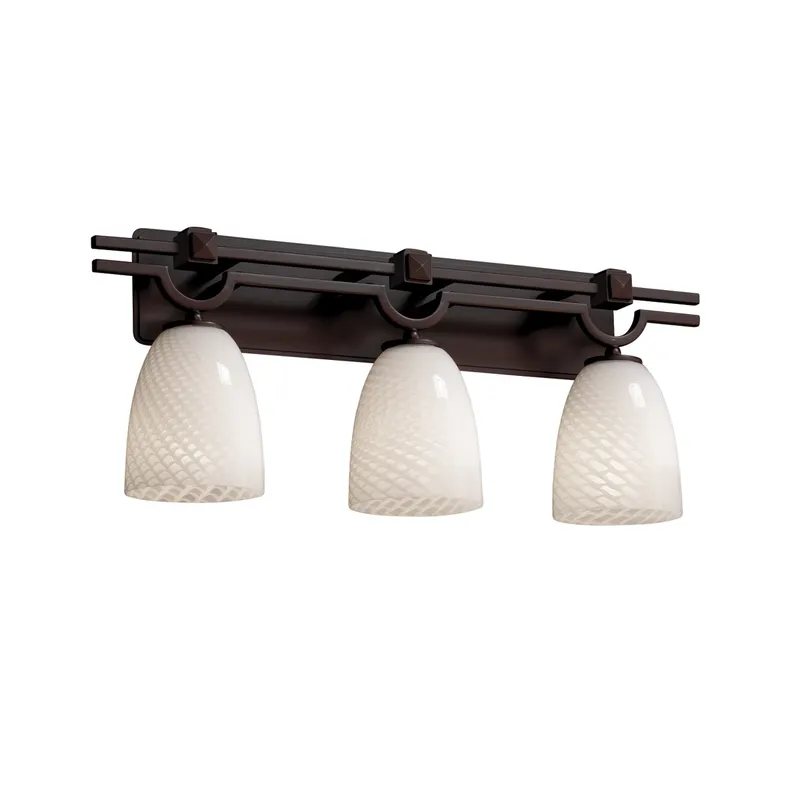 Fusion 3 Light 29 inch Polished Chrome Bath Bar Wall Light in Oval, Incandescent, Seeded Fusion