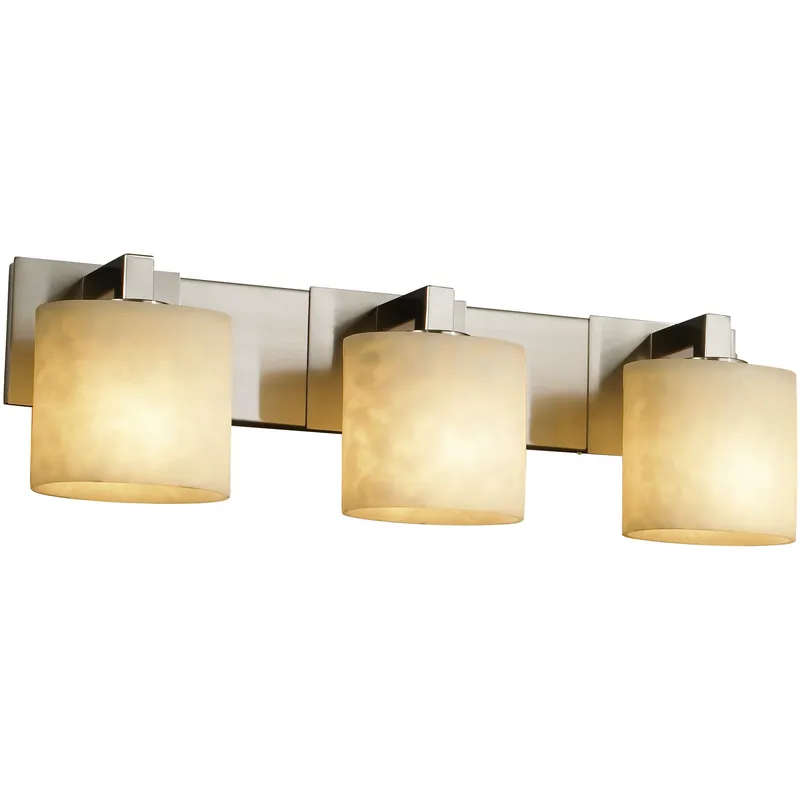 Clouds 3 Light 28 inch Brushed Nickel Bath Bar Wall Light in Oval, Incandescent