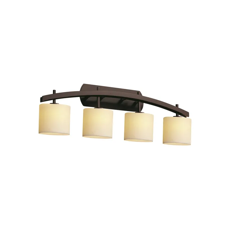 Candlearia 4 Light 35.5 inch Polished Chrome Bath Bar Wall Light in Cream (CandleAria), Cylinder with Melted Rim, Incandescent
