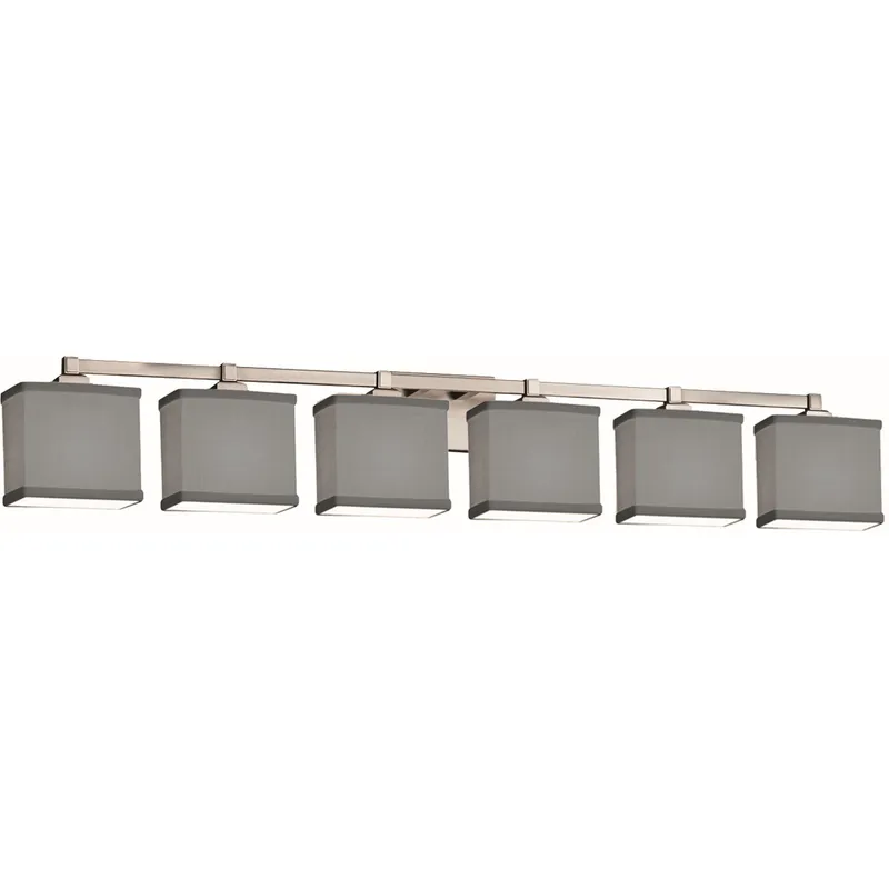 Textile LED 51 inch Brushed Nickel Bath Bar Wall Light
