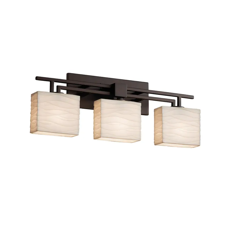 Porcelina 3 Light 26 inch Polished Chrome Vanity Light Wall Light in Pleats, Incandescent