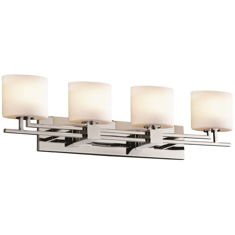 Fusion LED 36.5 inch Polished Chrome Bath Bar Wall Light in 2800 Lm LED, Oval, Opal Fusion, Aero