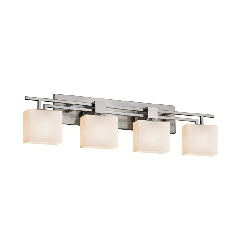 Fusion LED 36 inch Brushed Nickel Vanity Light Wall Light in 2800 Lm LED, Rectangle, Opal Fusion