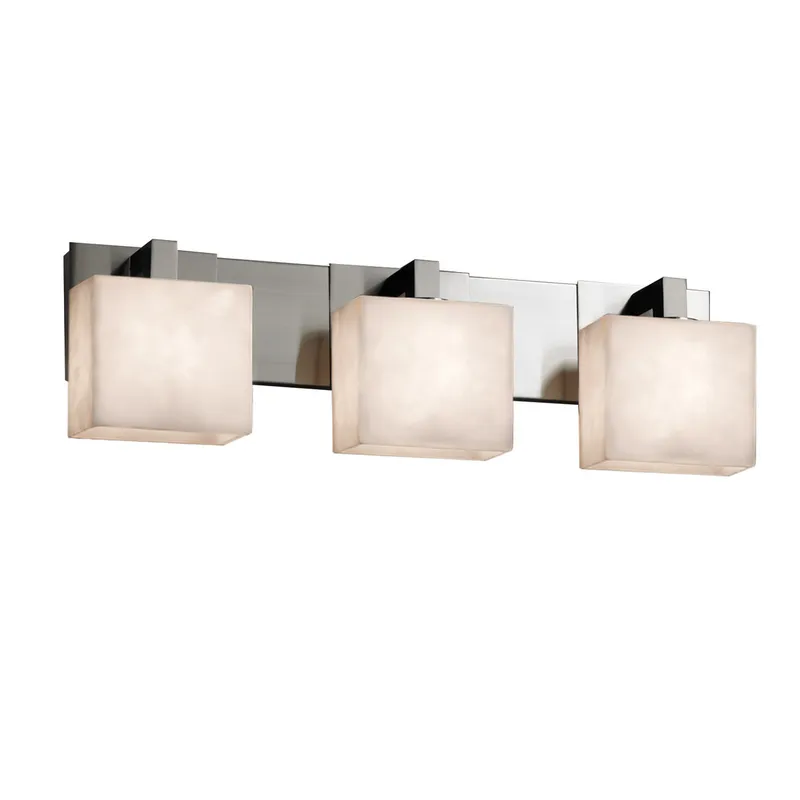 Clouds 3 Light 27 inch Dark Bronze Bath Bar Wall Light in Square with Flat Rim, Incandescent