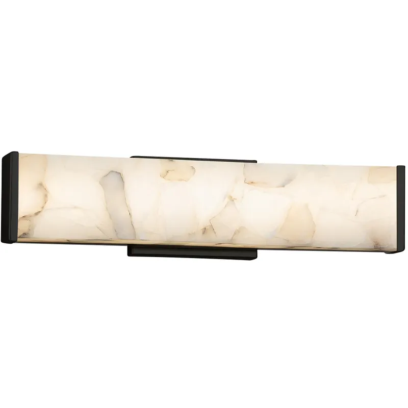 Alabaster Rocks 18.5 inch Matte Black Vanity Light Wall Light