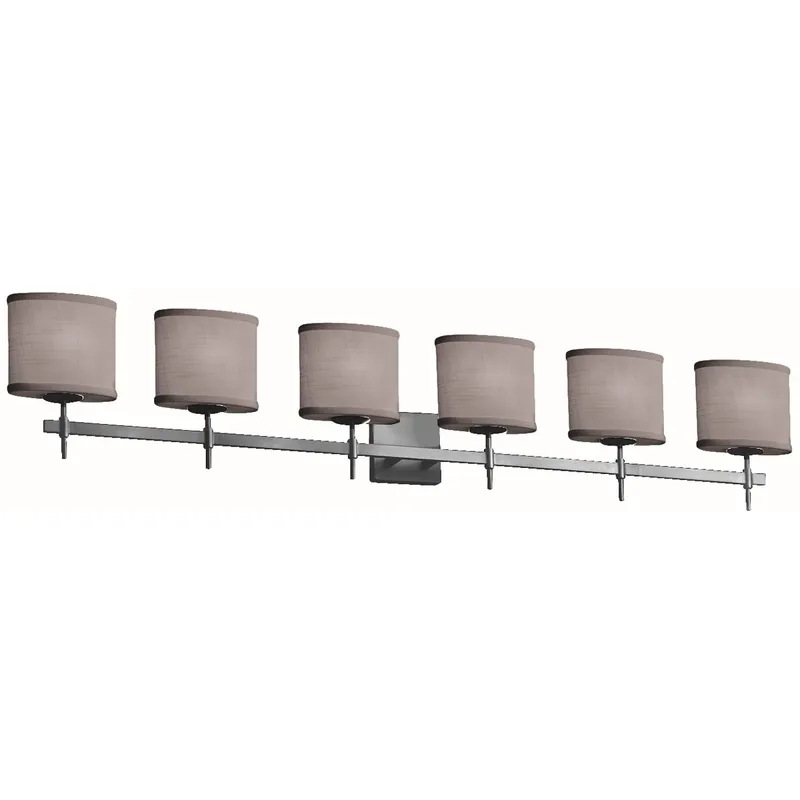 Textile LED 52 inch Brushed Nickel Bath Bar Wall Light