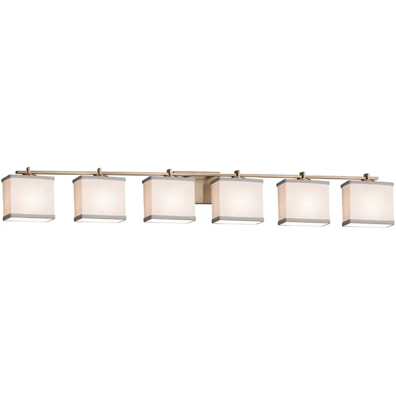 Textile LED 56 inch Brushed Brass Bath Bar Wall Light