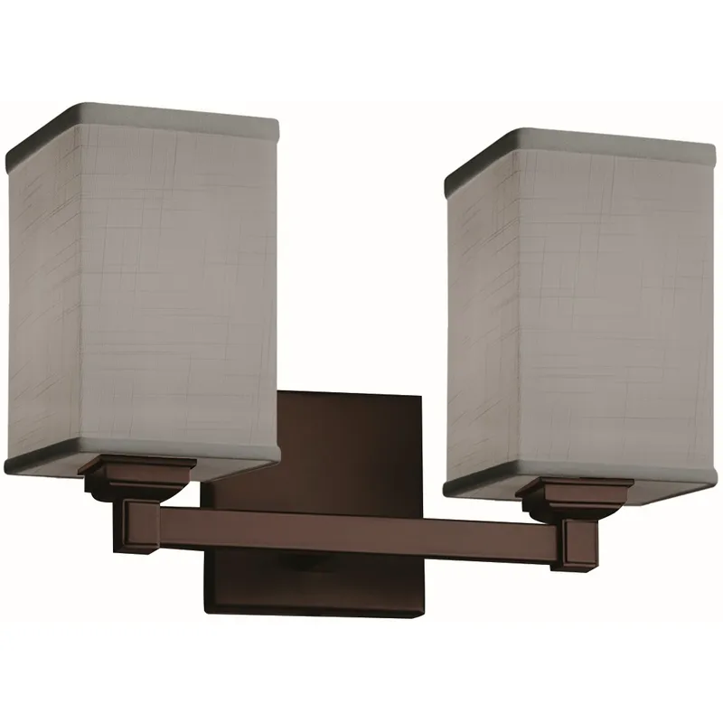 Textile 2 Light 13 inch Dark Bronze Bath Vanity Light Wall Light, Regency Family, Choices