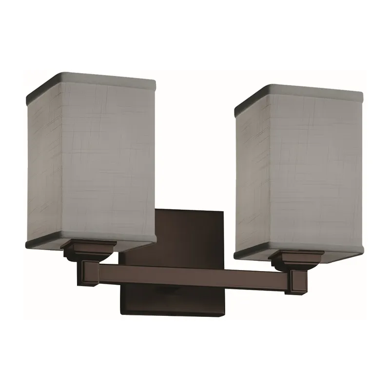 Textile LED 13 inch Dark Bronze Bath Bar Wall Light