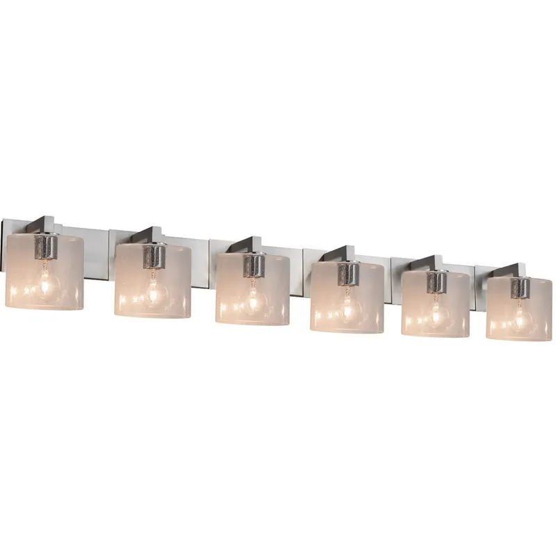 Fusion LED 55.5 inch Brushed Nickel Bath Bar Wall Light in 4200 Lm LED, Oval, Seeded Fusion, Oval