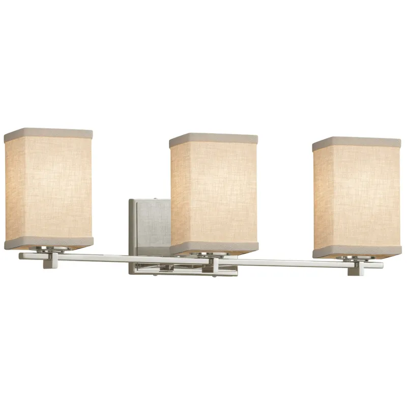 Textile LED 24 inch Brushed Brass Bath Bar Wall Light