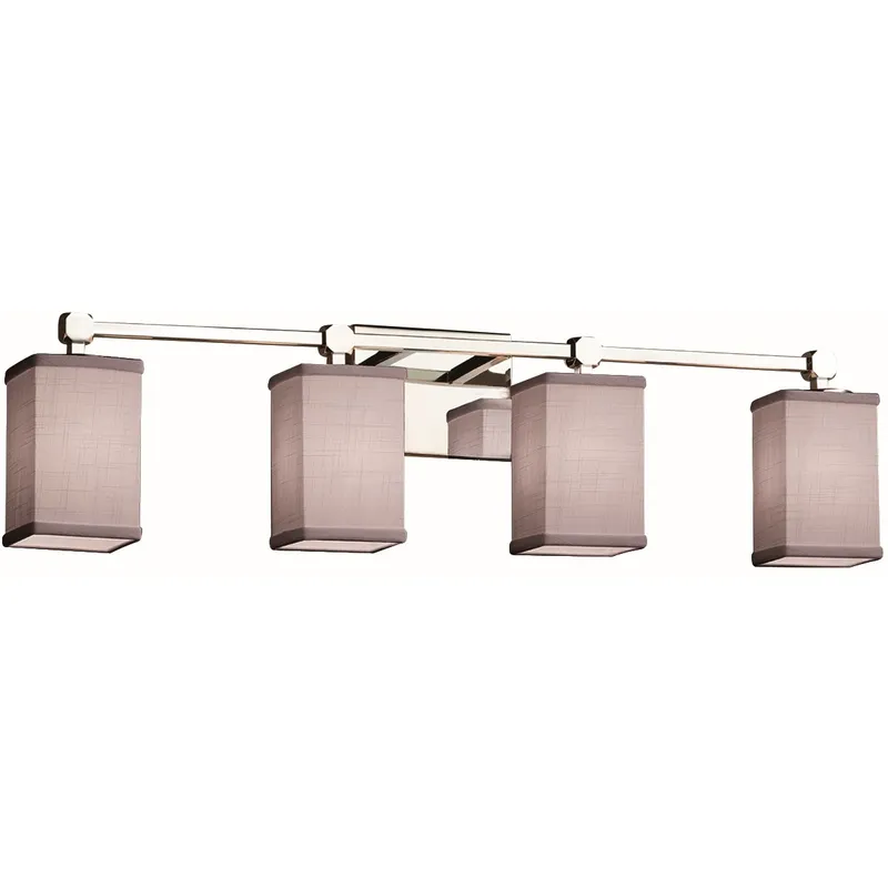 Textile 4 Light 31 inch Polished Chrome Bath Vanity Light Wall Light, Tetra Family, Choices