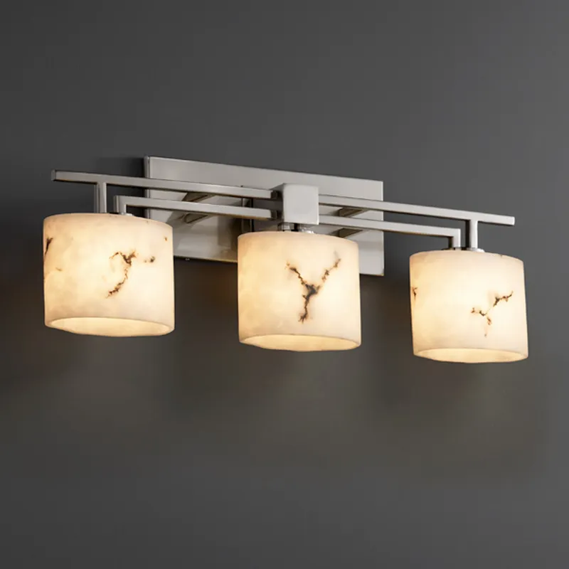 Lumenaria 3 Light 26 inch Polished Chrome Bath Bar Wall Light in Square with Flat Rim, Incandescent