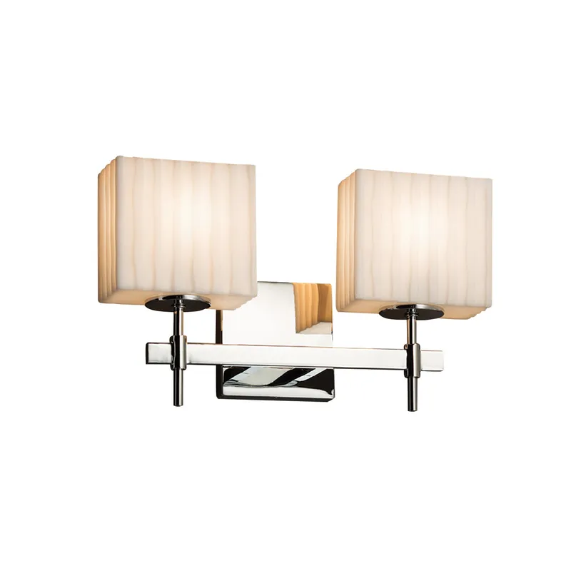 Porcelina 2 Light 14.5 inch Polished Chrome Vanity Light Wall Light in Waves, Incandescent