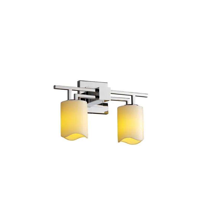 CandleAria LED 16 inch Matte Black Bath Bar Wall Light in 1400 Lm LED, Cream (CandleAria), Cylinder with Melted Rim, Aero