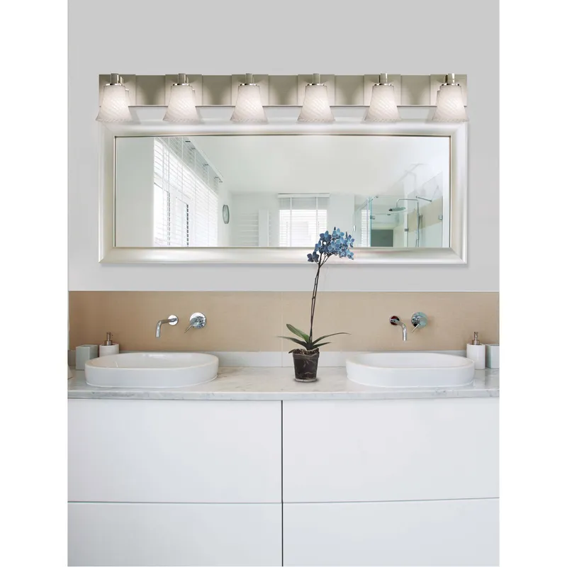 Fusion LED 55.75 inch Polished Chrome Bath Bar Wall Light in 4200 Lm LED, Round Flared, Mercury Fusion, Modular
