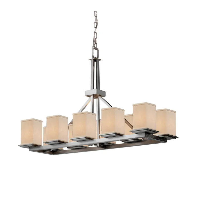 Textile LED 14 inch Matte Black Chandelier Ceiling Light