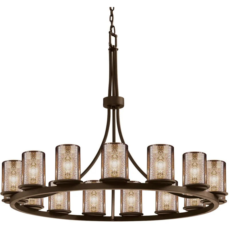 Fusion LED 42 inch Dark Bronze Chandelier Ceiling Light in 10500 Lm LED, Mercury Fusion, Dakota
