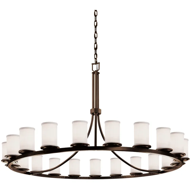 Textile 21 Light 60 inch Dark Bronze Chandelier Ceiling Light in White, Incandescent
