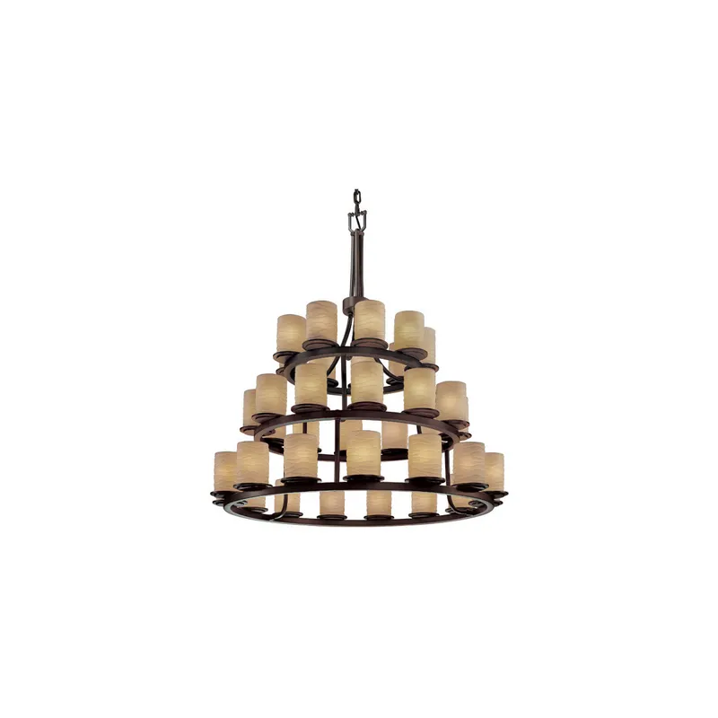 Limoges 36 Light Dark Bronze Chandelier Ceiling Light in Waves, Incandescent