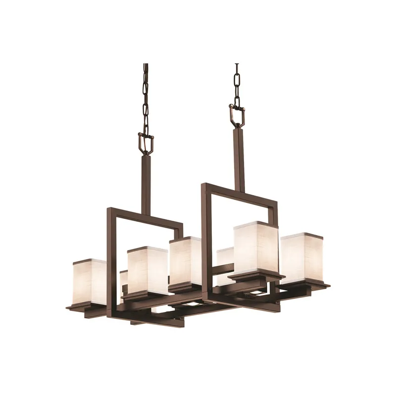 Textile LED 14 inch Dark Bronze Chandelier Ceiling Light