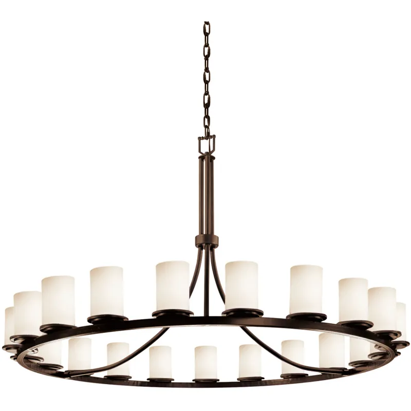 Fusion 21 Light 60 inch Dark Bronze Chandelier Ceiling Light in 14700 Lm LED, Opal Fusion