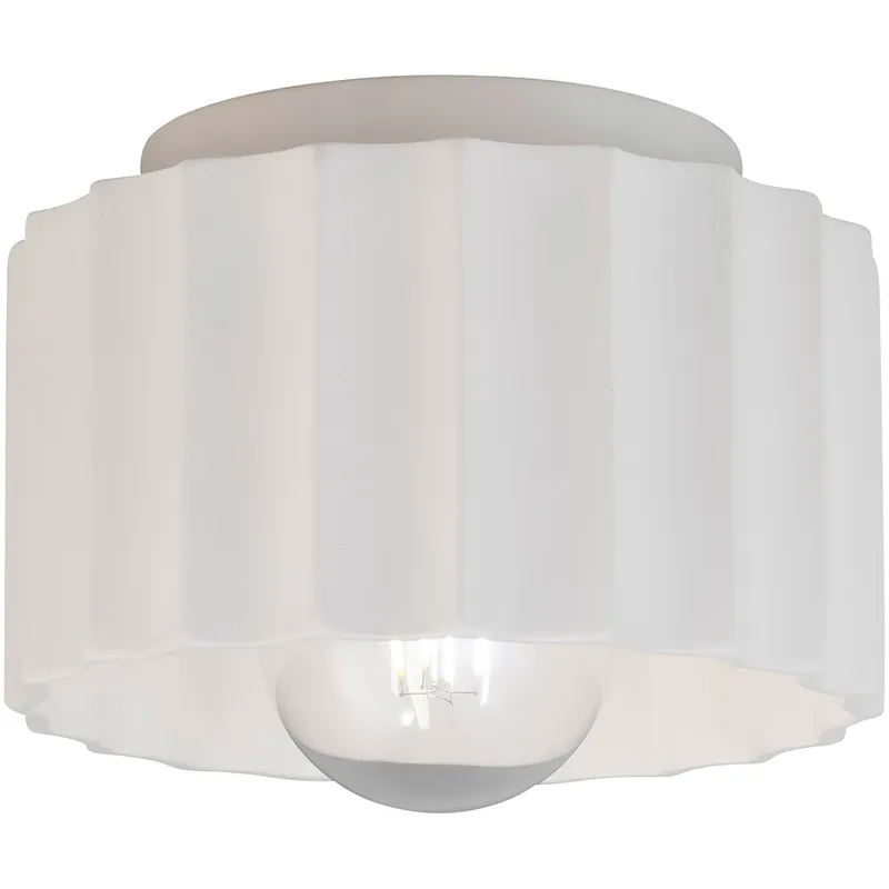 Radiance Collection 1 Light 8 inch Gloss Black Flush-Mount Ceiling Light
