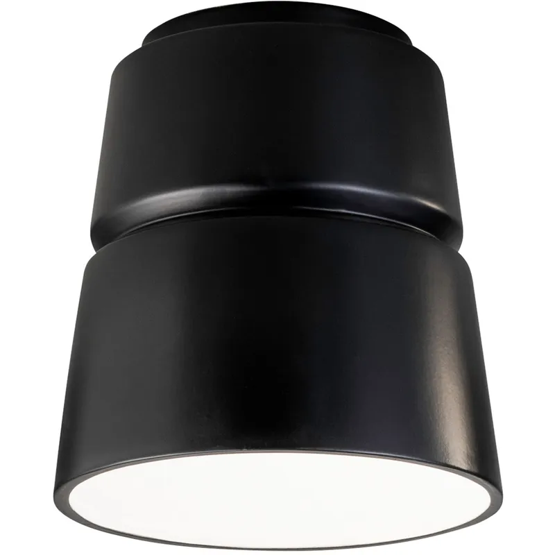 Radiance Collection LED 7.5 inch Gloss Black Flush-Mount Ceiling Light