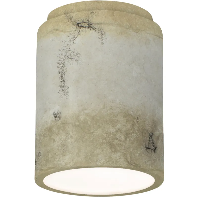 Radiance 1 Light 6.5 inch Greco Travertine Flush Mount Ceiling Light in Incandescent