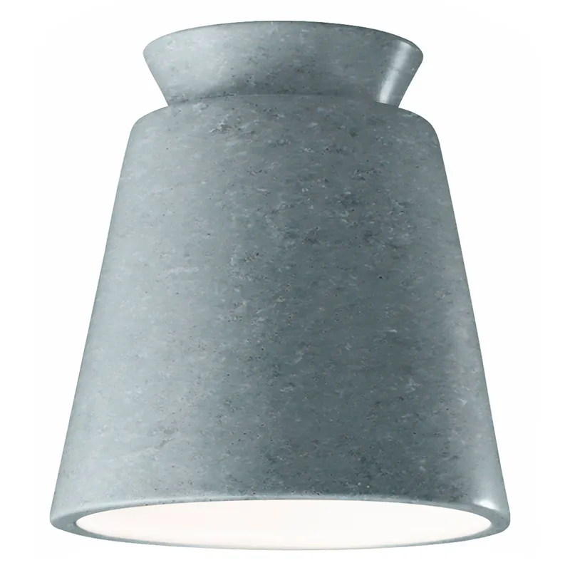 Radiance Collection 1 Light 7.5 inch Concrete Flush-Mount Ceiling Light