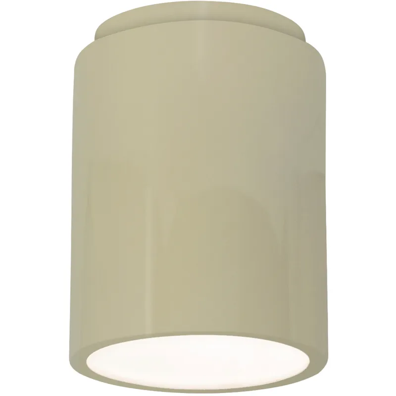 Radiance Cylinder LED 6.5 inch Vanilla Gloss Flush-Mount Ceiling Light